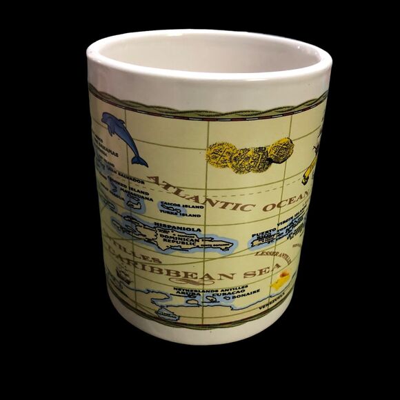Vintage Pirate Treasure Map Coffee/Cocoa Mug; Beverage Cup, Treasure Island, - Picture 4 of 7